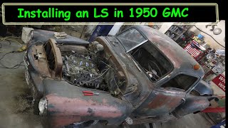 Installing an LS in a 50 GMC that with and S10 subframe.