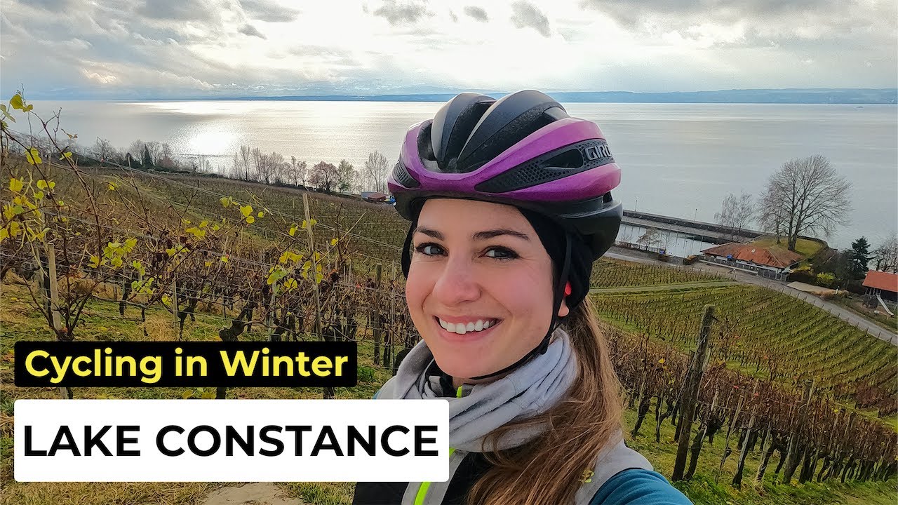 Lake Constance bike paths in winter Cycling from Immenstaad