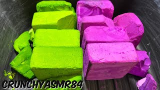 Pink & Lime Green Dyed Soft & Dusty Chalk | Oddly Satisfying | ASMR | Sleep Aid screenshot 1