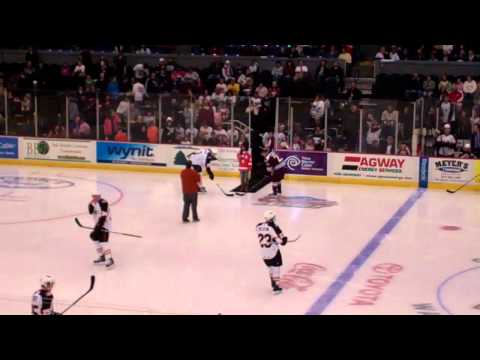 Mary Delgado from The Bachelor Drops Puck at Crunch Game