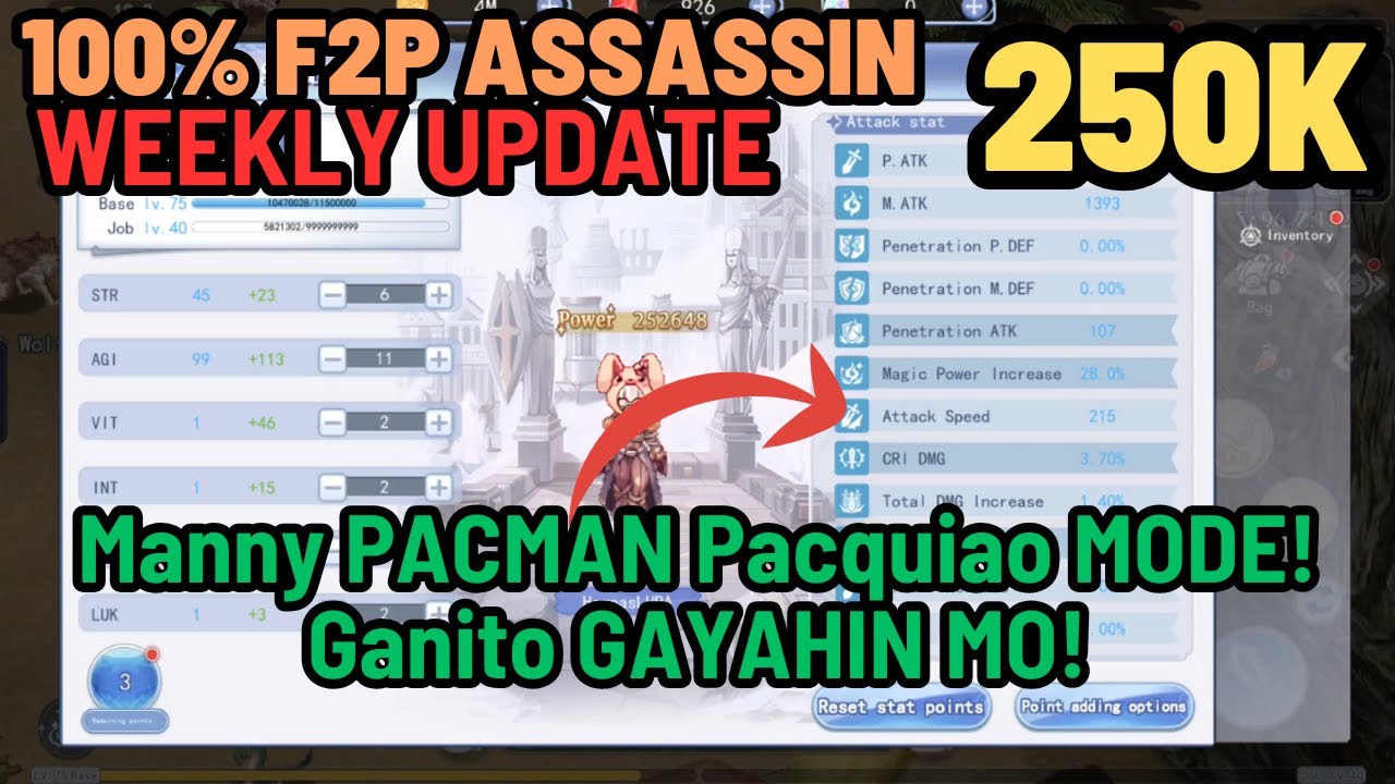 The Ragnarok F2P ASSASSIN Weekly Update : 250K FULL AGI BUILD Tips and ...