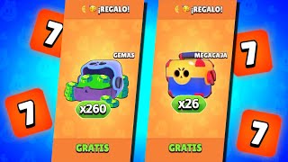 RECLAMO 26 MEGACAJAS y 260 GEMAS GRATIS en BRAWL STARS ¡4 VECES ARTICULOS RESTANTES 7!