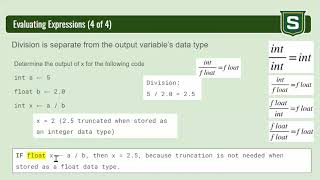 Integer vs. Float Division (Lesson 1.7)