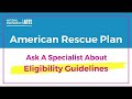 NEA American Rescue Plan Grants:  Ask A Specialist About Eligibility Guidelines