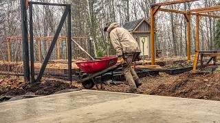 Pouring Footings and a Concrete Floor for a Stone Chicken Coop