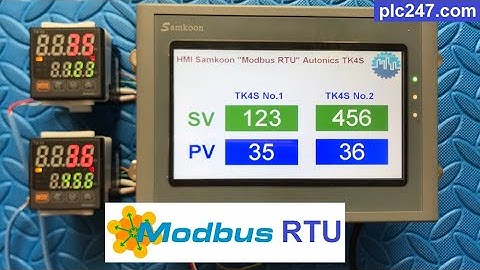 Samkoon HMI "Modbus RTU" Autonics TK4S Tutorial