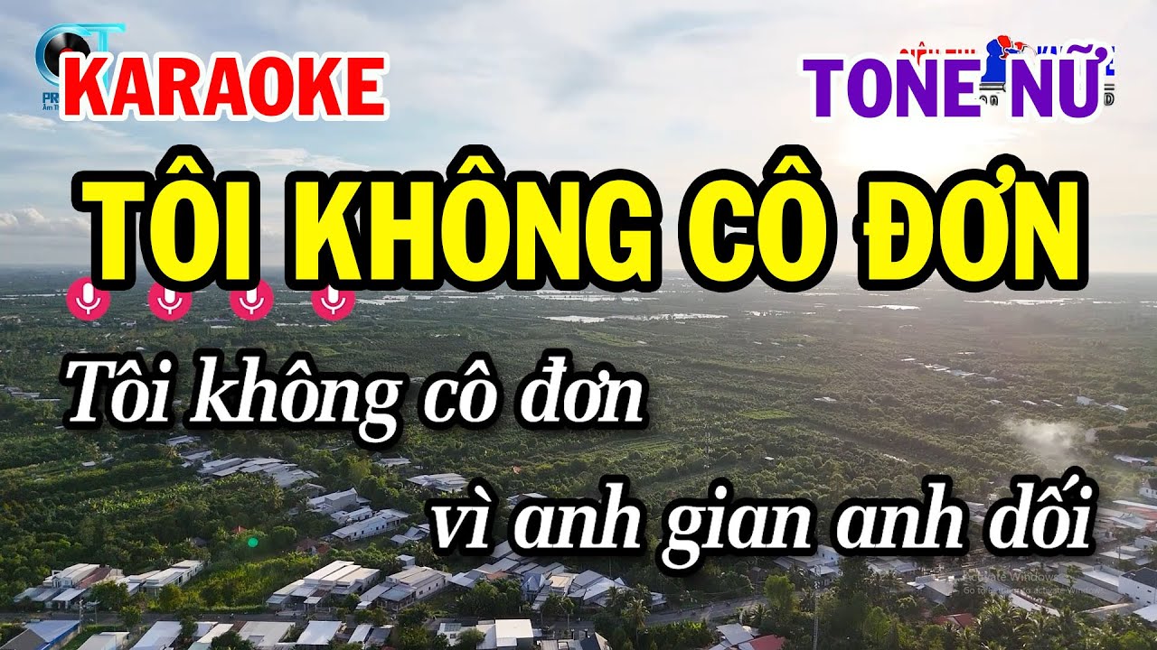 Karaoke Tôi Không Cô Đơn Tone Nữ ( Em ) Nhạc Sống Beat Mới || Karaoke Siêu Thị