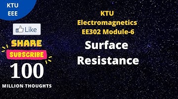 KTU Electromagnetics EE302, Module-6 Surface Resistance