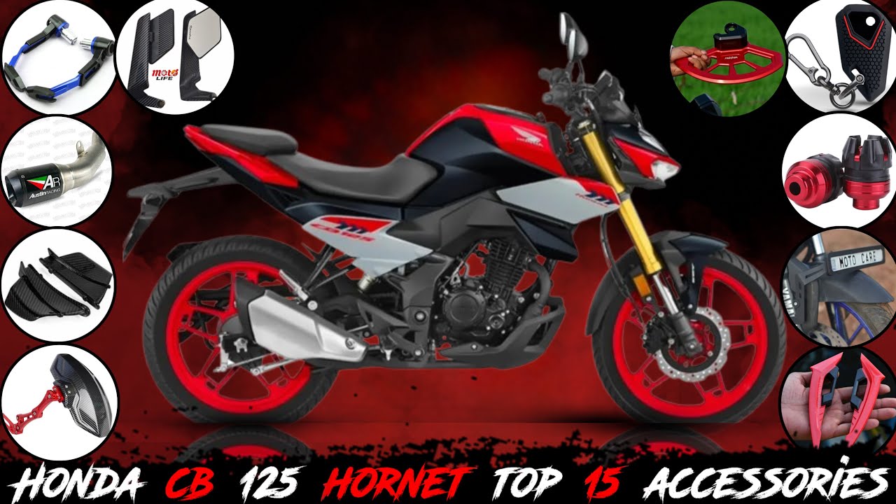 Honda Cb 125 hornet full modification 🔥Honda cb 125 hornet all accessories |Lever guards,DRL,Exhaust