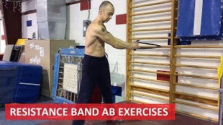 RESISTANCE BAND AB EXERCISES - UPPER/LOWER ABS, SERRATUS AND OBLIQUES WORKOUT ROUTINE 4K