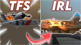 RE CREATING REAL LIFE CRASHES IN TFS!!?!?!  | Turboprop Flight Simulator