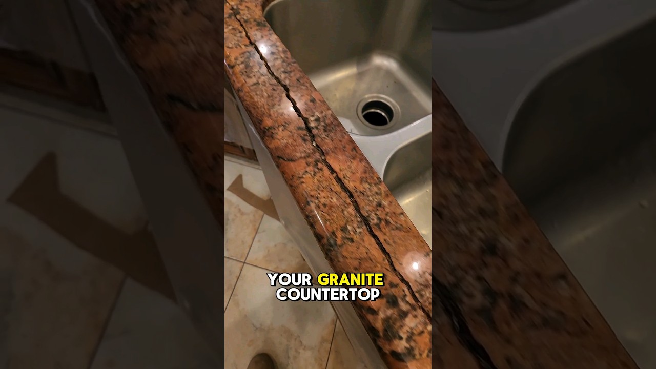 Сломанная гранитная столешница 