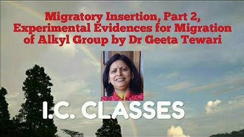 Migratory Insertion, Part 2, Experimental Evidences for Migration of Alkyl Group Dr Geeta CSIR NET