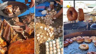 طعام الشارع في عاصمة الطاجين المغرب / السوق الأسبوعي ثلاثاء سيدي بنور/ جولة الطعام / street food