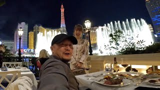 Expensive Dinner at Prime Steakhouse (Patio Table) in Bellagio, Las Vegas
