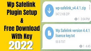 How To Make Wp Safelink Url Shortner In Wordpress and Free Download Latest Version with Key