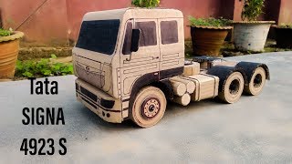 How to make RC Heavy TRUCK with CARDBOARD | Tata SIGNA 4923 S