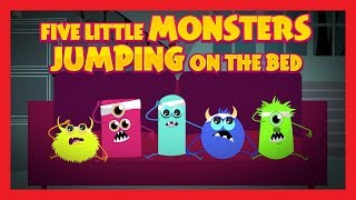 five little monsters jumping on the bed nursery rhymes by kids hut halloween 2017