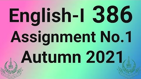 Aiou Code 386 Solved Assignment No.1 Autumn 2021 | Aiou Solved Assignments |