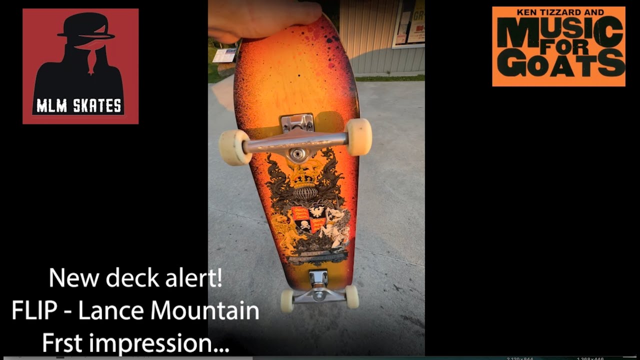 Trying a larger skateboard for the pool - Lance Mountain FLIP