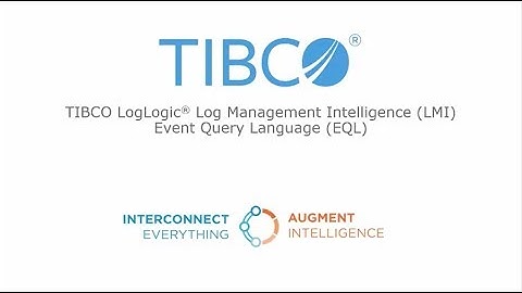 TIBCO LogLogic Log Management Intelligence 6.1 - Event Query Language