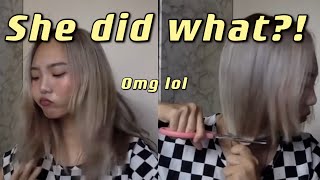 Failed Haircut? I Chopped My Hair Off At Home And It Was Disastrous Lol / Old Cringy Video/ Oppserve