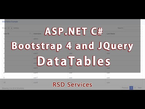 Add Bootstrap 4 and jQuery Data Tables into ASP.NET C# Project (Part 5)