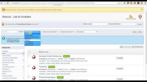 How to filter modules by author - quick test