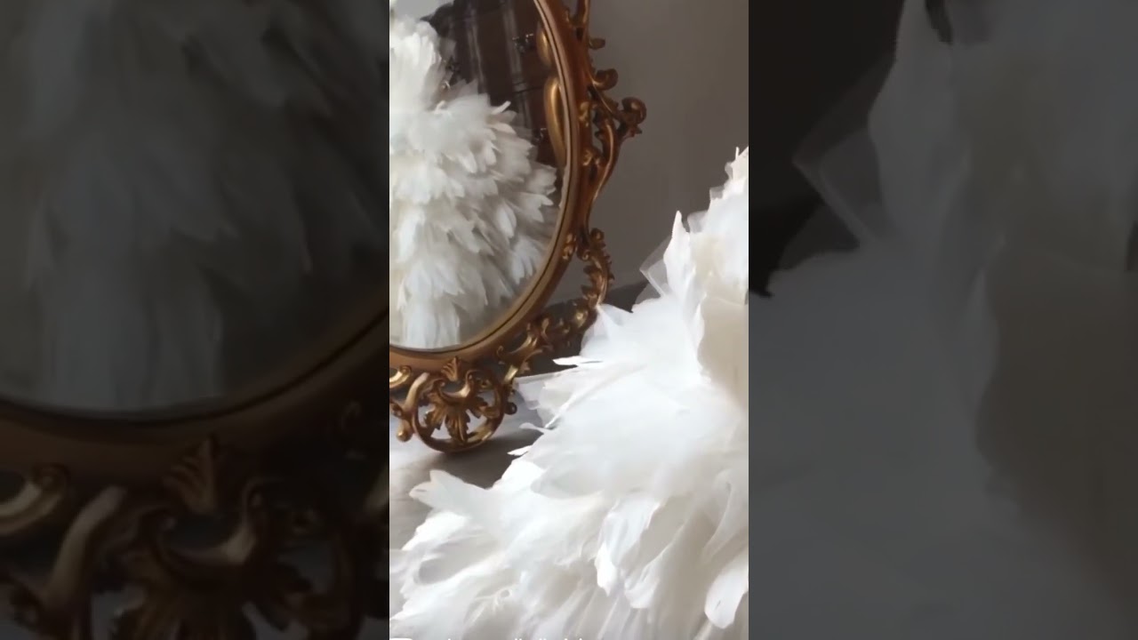 feather dresses for girls,  Swan Princess | Feather Flower Girls Dress , Couture white feather