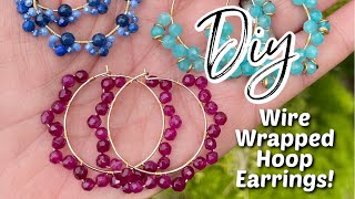 DIY Wire Wrapping Tips Tricks | Jewelry Making | How To Wrap Wire To Create Hoop Earrings