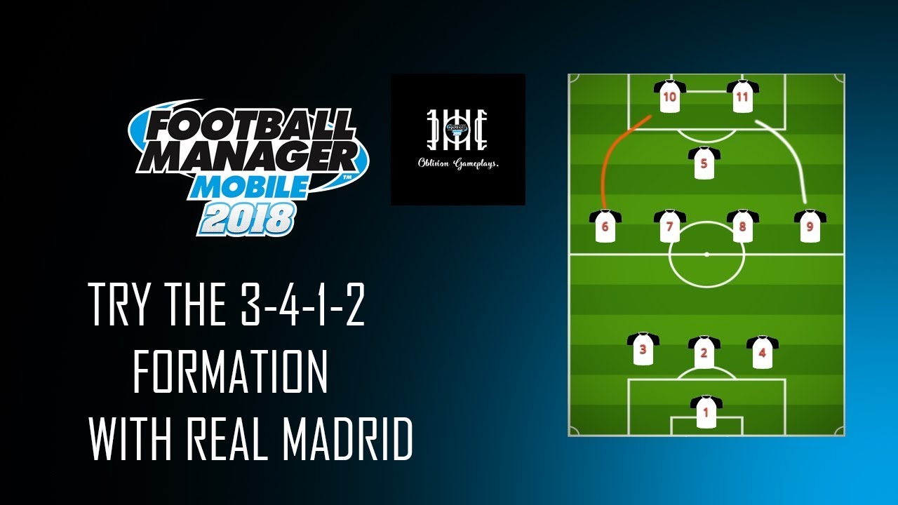 Tactics 3 4 1 2 Formation With Real Madrid On Football Manager Mobile 18 Youtube