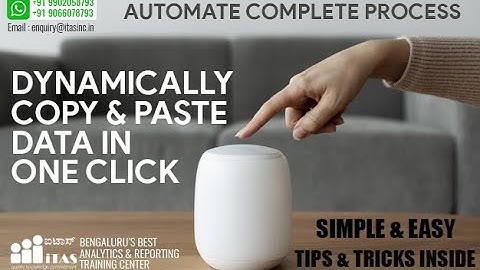 COMPLETE AUTOMATION USING EXCEL VBA MACROS