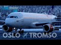 HARD LANDING into SNOWY TROMSO | SAS A320 Full Flight | MSFS24