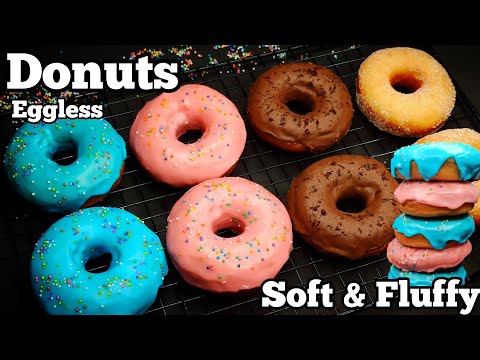 How to Make Soft DONUTS at Home ! Eggless Doughnuts Without Oven