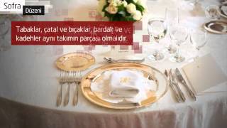 Davetler Mönüler, Sofra Düzeni Ve Oturma Düzeni