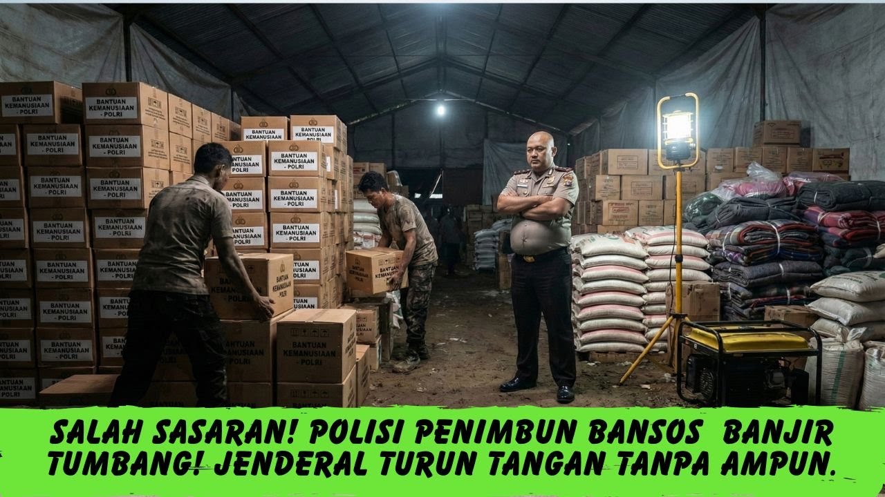 DETIK-DETIK POLISI PENIMBUN BANSOS BANJIR TUMBANG! Jenderal Turun Tangan Tanpa Ampun.