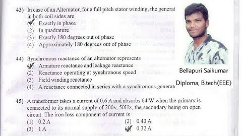 Electrical Assistant Engineer | Sub Engineer | Junior Engineer Previous Paper
