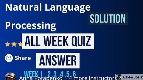 Coursera: Natural Language Processing course 6 all quiz answer || Introduction to NLP quiz solution