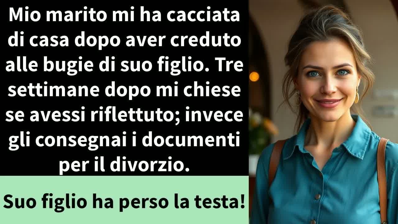Mio marito mi ha cacciata di casa dopo aver creduto alle bugie di suo figlio. Tre settimane dopo mi