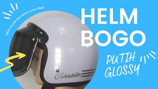 Helm Bogo Putih Glossy