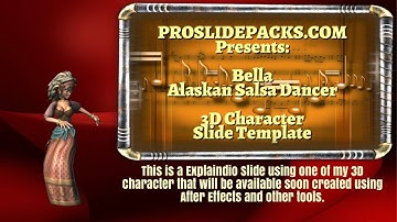 Explaindio Slide Template Demo: Football Lower Third and 3D Character Slide