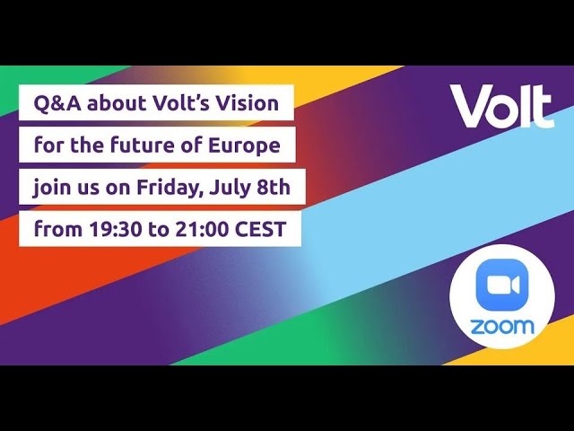 YouTube: Open Questions about Volt's Vision for the Future of Europe.