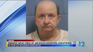Inmate who died at Jackson hospital identified