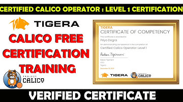 Certified Calico Operator: Level 1 Certification | Free Certified Calico Training