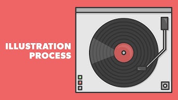 Record Player Illustration (process video) | Hannah Kirkland