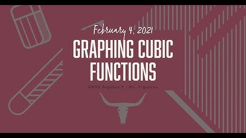 Algebra 2 - Graphing Cubic Functions