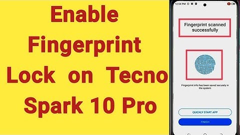 how to enable fingerprint lock on Tecno Spark 10 Pro | how to set fingerprint lock in Tecno Spark 10
