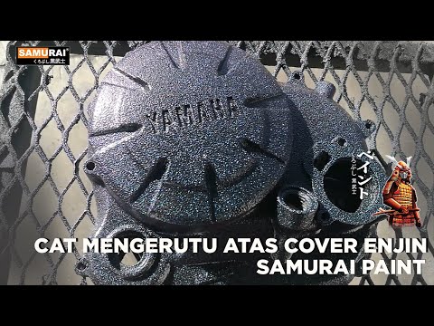 Cara Spray Cat Menggerutu Atas Cover Engine Motor (Yamaha) - Samurai Paint Malaysia