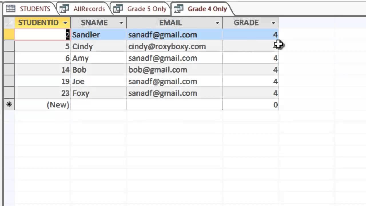 Microsoft Access Tutorial #5 - Modifying queries under the SQL view ...