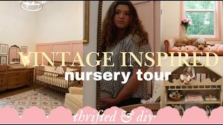 Baby Girl Nursery Tour 🌸 Cottagecore Nursery + DIY Dollhouse Bookshelf | Thrifted & Cozy Decor Ideas